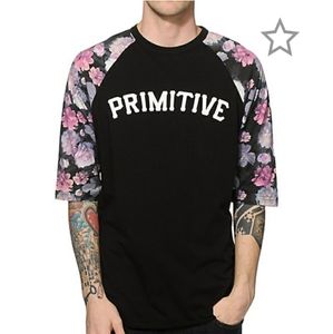 Primitive Rose Noir Floral Basevall Tee